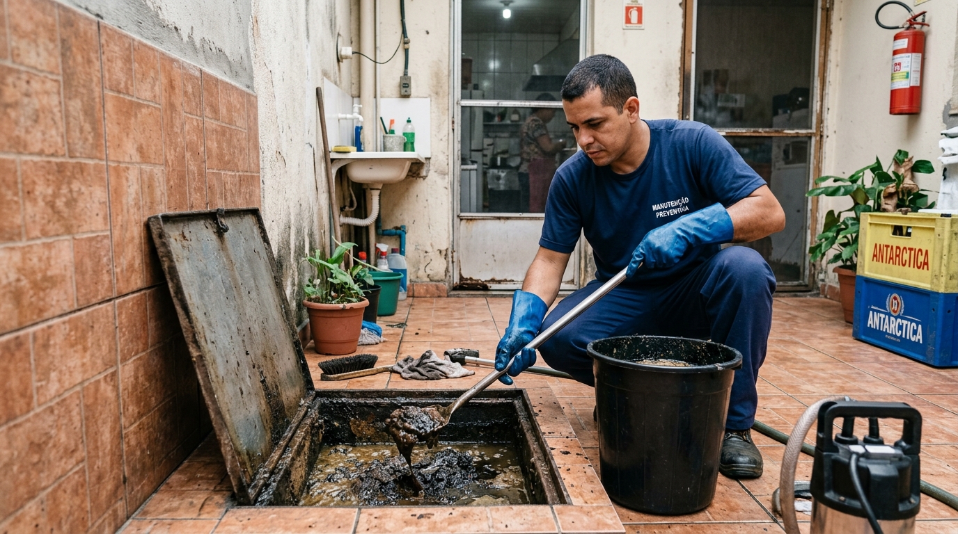 Limpeza de Caixa de Gordura em Marília-SP